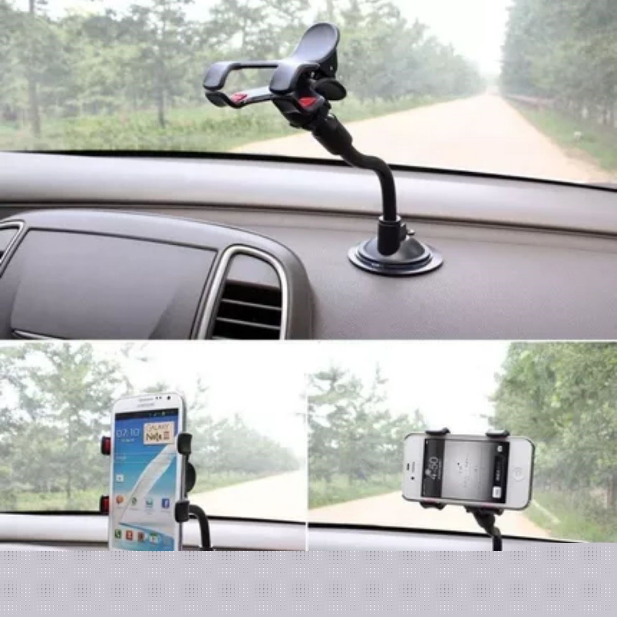 Akrobat Cama Sabitlenen Güçlü Vakumlu 360 Derece Dönen Tüm Modellere Uyan Oto Telefon Tutucu - Görsel 5