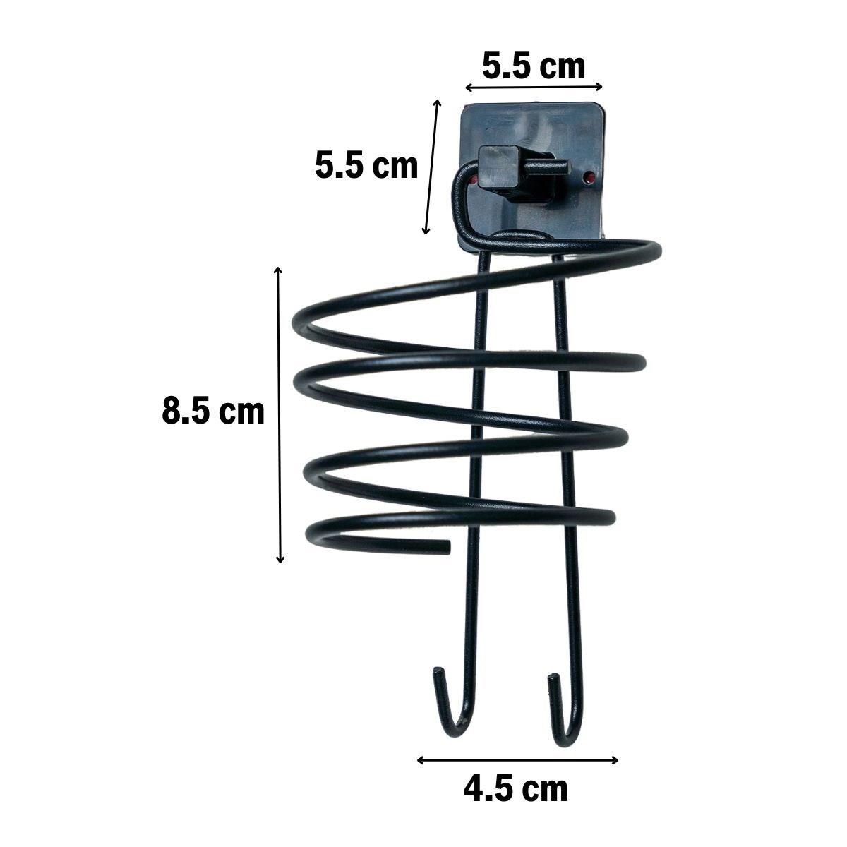 Kendiliğinden Yapışkanlı Siyah Paslanmaz Metal Fön Makinesi Askısı Saç Kurutma Makinesi Tutacağı - Görsel 4
