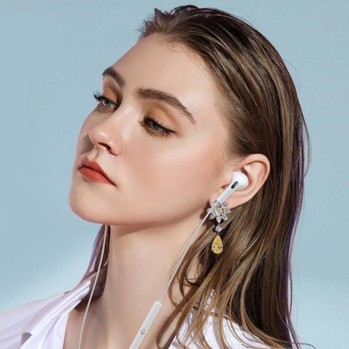 İphone Ucu Çıkışlı Pop Up Kulakiçi Yumuşak Kontrol Tuşlu Kulaklık - Görsel 3