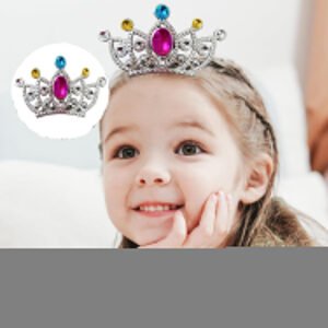 Gümüş Renk Taraklı Model Prenses Kraliçe Tacı 2 No 12x7 cm