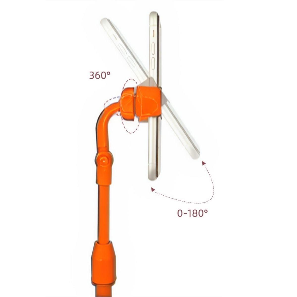 Masa Üstü Tablet ve Telefon Tutucu Plastik Aparat Turuncu Telefon Standı - Görsel 5