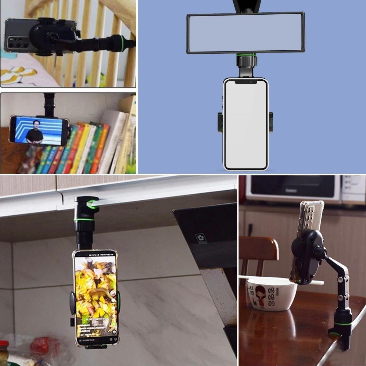 Dikiz Aynasına Takılabilen Eklemli Telefon Tutucu Aparat - Görsel 2