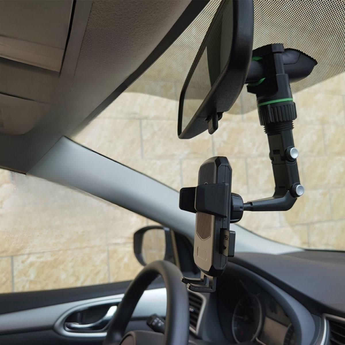 Dikiz Aynasına Takılabilen Eklemli Telefon Tutucu Aparat - Görsel 3