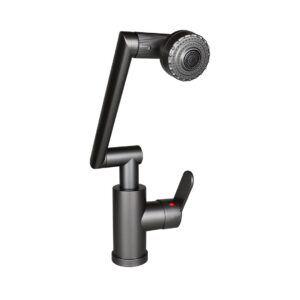 GRİ - 1080 DERECE DÖNEBİLEN ÇOK FONKSİYONLU MUSLUK BATARYA KTX-3308