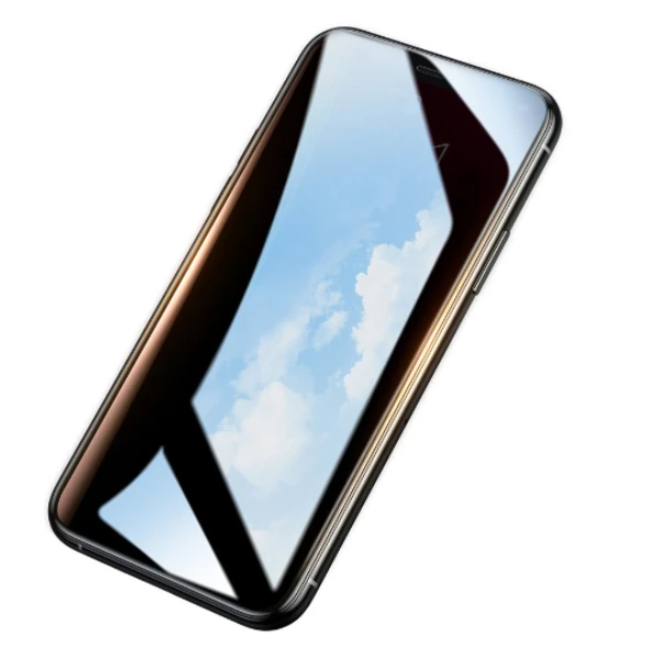 Baseus İPhone 11 Pro/ XS/X 023mm Anti Spy Çerçeveli Tempered Cam Ekran Koruyucu-(5775) - Görsel 2