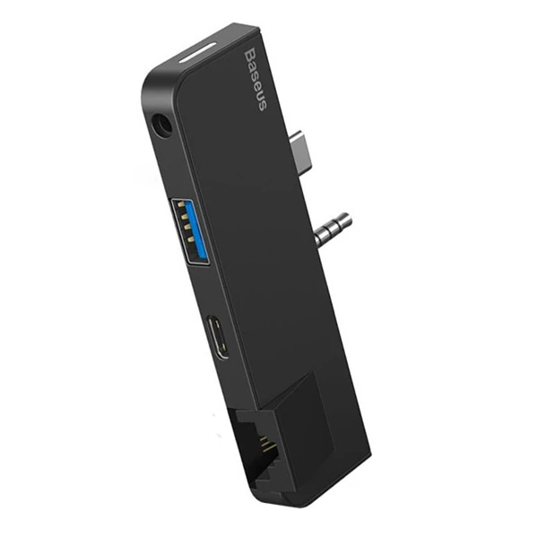 Baseus Multifunctional HUB Surface Go(Type-C+Audio to RJ45+USB3.0+Type-C(data)+Audio)-(5775) - Görsel 3