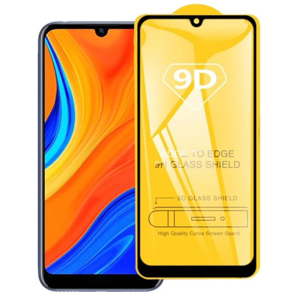 ALLY Huawei Y6s (2019) 9D Full Glue Tempered Cam Ekran Koruyucu-(5775)