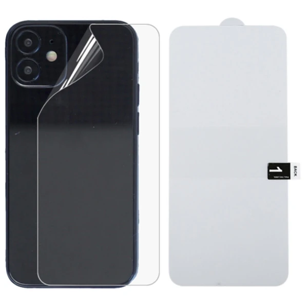 İPhone 12 Mini Membran Nano Hidrojel Film Arka Koruyucu hayalet Arka Koruyucu-(5775) - Görsel 2