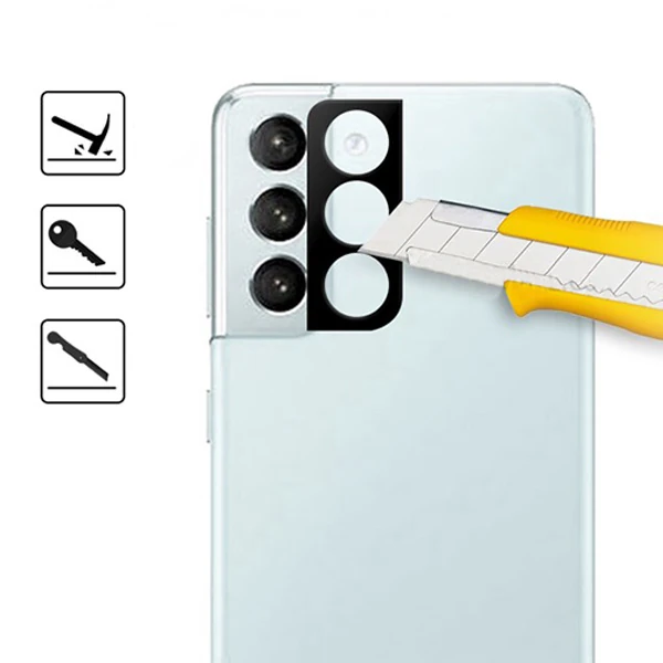 ALLY SM Galaxy S21+Plus HD 3D Full Tempered Cam Kamera Koruyucu-(5775) - Görsel 3