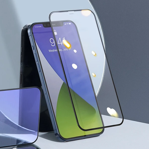 Baseus İPhone 12-12 Pro 6.1 0.3MM 3D Full Tempered Cam Ekran Koruyucu 2Adet Set-(5775) - Görsel 5