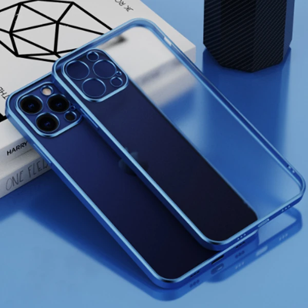 iPhone 11 Pro Max 6.5inç Renkli Kenar Şeffaf Kılıf Kamera Korumalı Kılıf-(5775) - Görsel 5