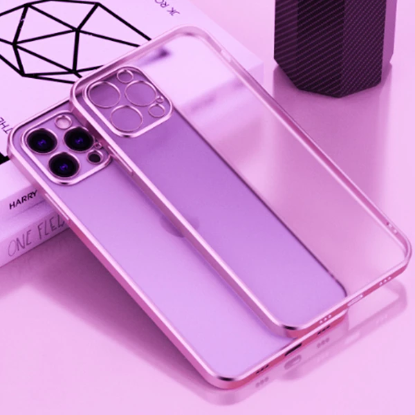 iPhone 11 Pro Max 6.5inç Renkli Kenar Şeffaf Kılıf Kamera Korumalı Kılıf-(5775) - Görsel 6