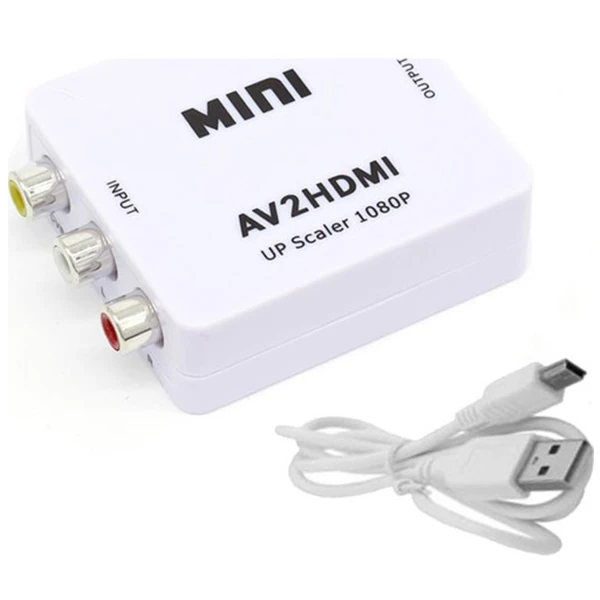 ALLY Av To HDMI Mini Switch Rca Composit Audio Video HDMI Görüntü Çevirici Full Hd ve 720P Dönüştürü-(5775)