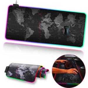 ALLY Dünya Desenli RGB Led Işıklı Oyuncu Mouse Pad 300*800*4MM-(5775)