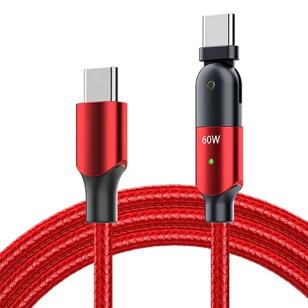 ALLY 60W UsB Type-C Pd Hızlı Şarj Kablosu 2metre Döner Başlıklı Kablo-(5775)