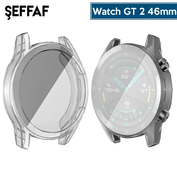 Ally Huawei Watch GT2 46mm 360 Koruma Ultra İnce Silikon Kılıf-(5775) - Görsel 3