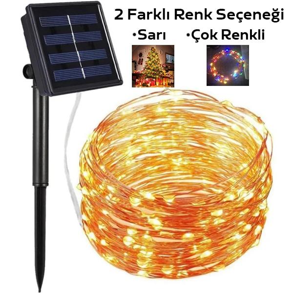 ALLY Solar Güneş Enerjili Dış Bahçe Aydınlatma Su Geçirmez Led 10M-(5775) - Görsel 3