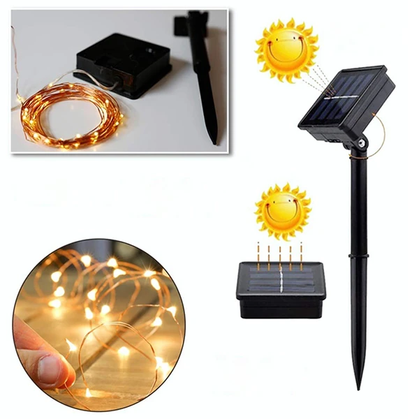 ALLY Solar Güneş Enerjili Dış Bahçe Aydınlatma Su Geçirmez Led 10M-(5775) - Görsel 6