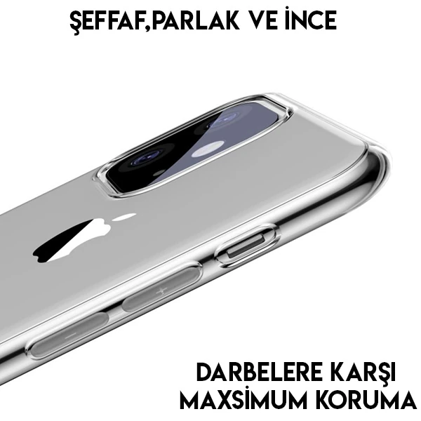 Baseus Simplicity Series iPhone 11 6.1inch Şeffaf Gel Silikon Kılıf-(5775) - Görsel 3