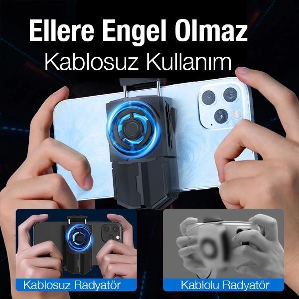 MEMO DL-A5 Cep Telefonu Soğutma Fanı Gamer Oyuncu Radyatör Soğutucu-(5775) - Görsel 4