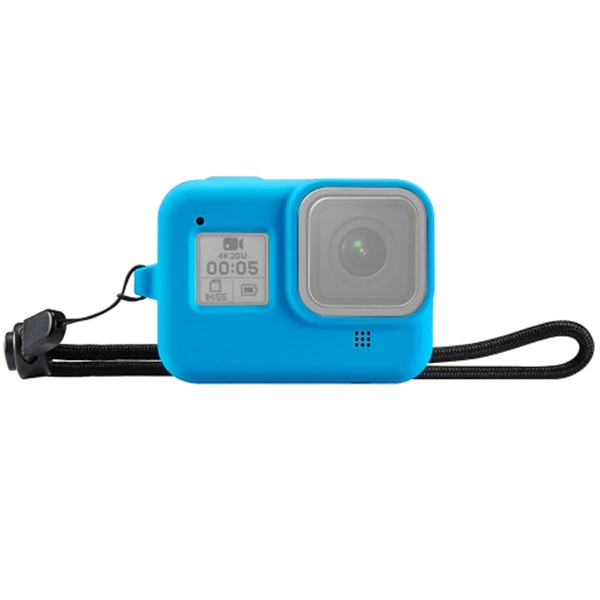 PULUZ PU428B GoPro HERO8 İçin Silikon Koruma Kılıfı+Wrist Strap-(5775) - Görsel 2