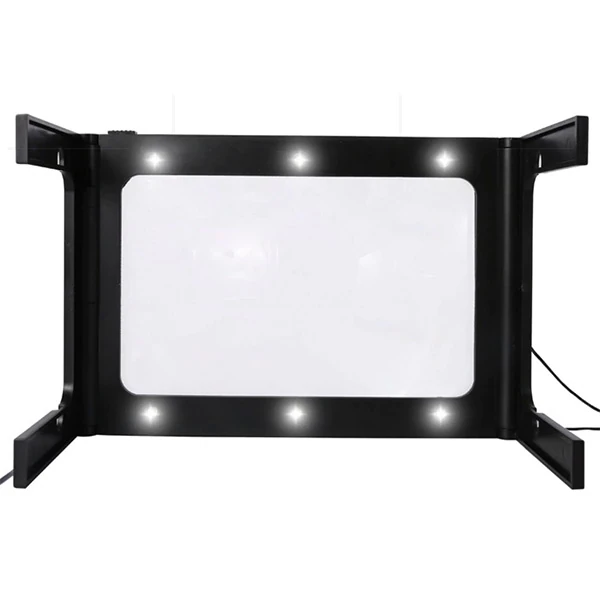 ALLY 2.5X Usb Led Işıklı Boyunluklu Masa Standlı Büyüteç-(5775) - Görsel 3