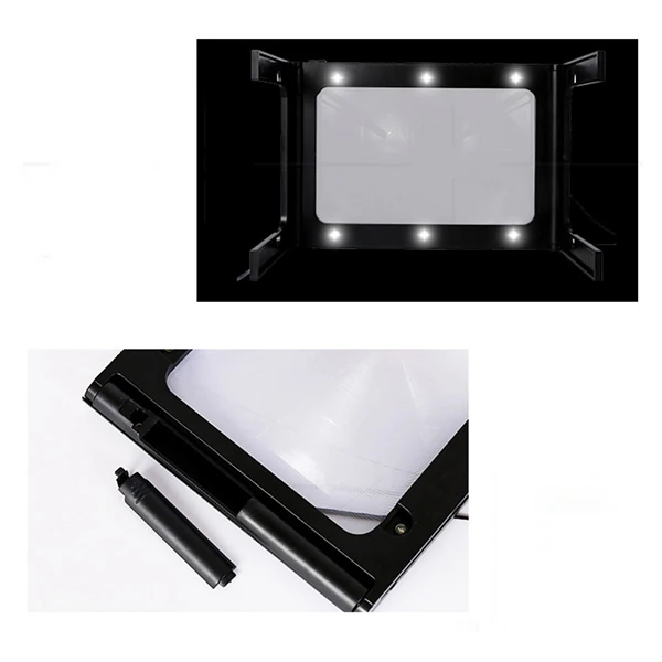ALLY 2.5X Usb Led Işıklı Boyunluklu Masa Standlı Büyüteç-(5775) - Görsel 4