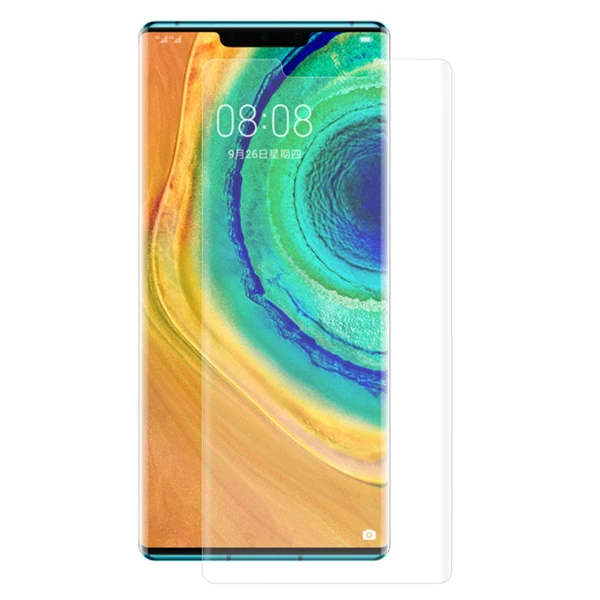 Gor Huawei Mate 30 Pro 3d Kavisli Full Kaplama Darbe Emici Ekran Koruyucu 2 Adet Set-(5775) - Görsel 2