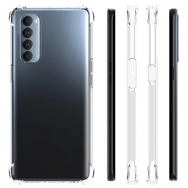 Oppo Reno 4 - 4G Anti-Drop Silikon Kılıf Shockproof kılıf-(5775) - Görsel 4