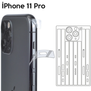 İPhone 11 Pro 5.8 Hidrojel Hayalet Yan Alt Üst Kamera Kaplama Film-(5775)