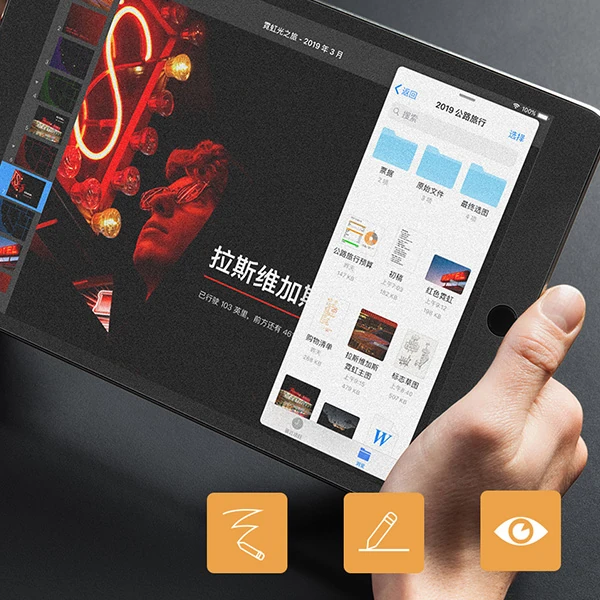 ALLY İPad Pro/Air 310.5 İnch Paper Like Film Darbe Emici Pet Ekran Koruyucu-(5775) - Görsel 2