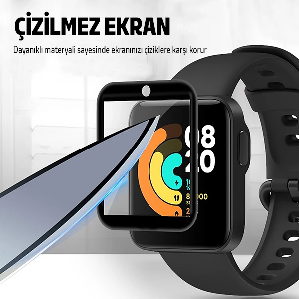 Xiaomi Mi Watch Lite 3D Full Kavisli PMMA Cam Ekran Koruyucu-(5775) - Görsel 4