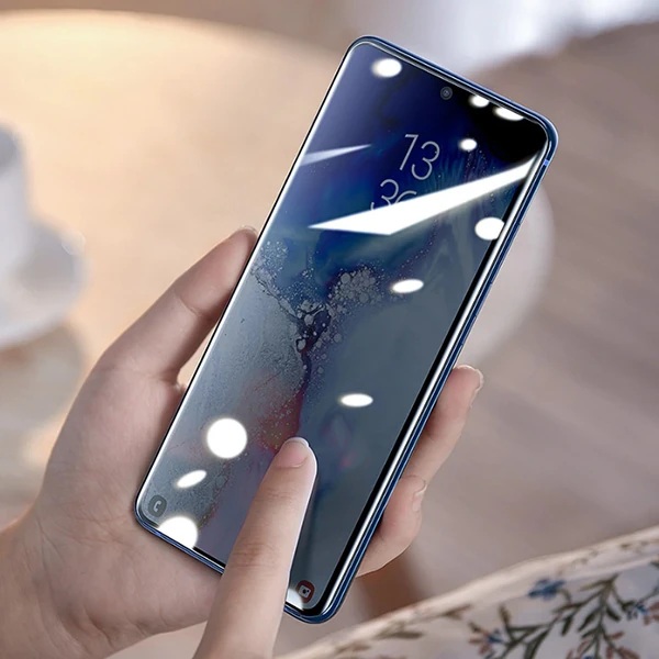 BASEUS Curved- Galaxy S20 Ultra Full Kaplama UV Tempered Cam Koruyucu 2Adet-(5775) - Görsel 2