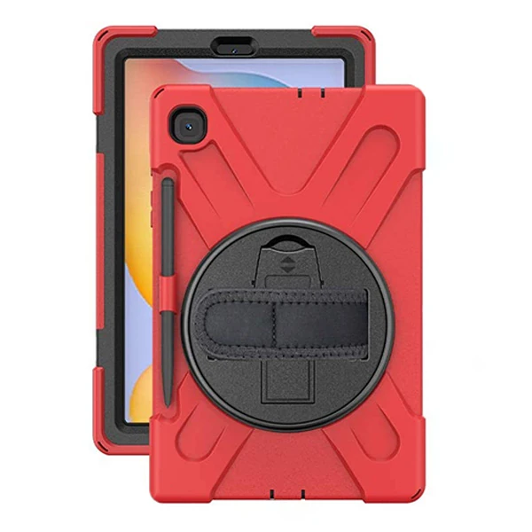 Galaxy Tab S6 Lite P610/P615/ P617 Kılıf Kalem Yerli 3 Katmanlı Standlı Zırh Kılıf/Shockproof-(5775) - Görsel 2