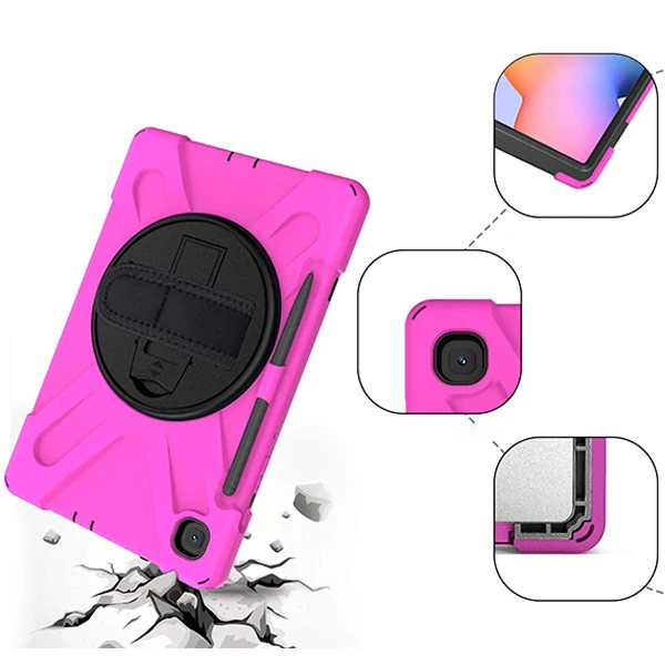 Galaxy Tab S6 Lite P610/P615/ P617 Kılıf Kalem Yerli 3 Katmanlı Standlı Zırh Kılıf/Shockproof-(5775) - Görsel 5