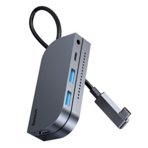 BASEUS Bending Angle No.7 Çok fonksiyonlu 6 Port Type-C Hub (CAHUB-CWJ0G)-(5775)
