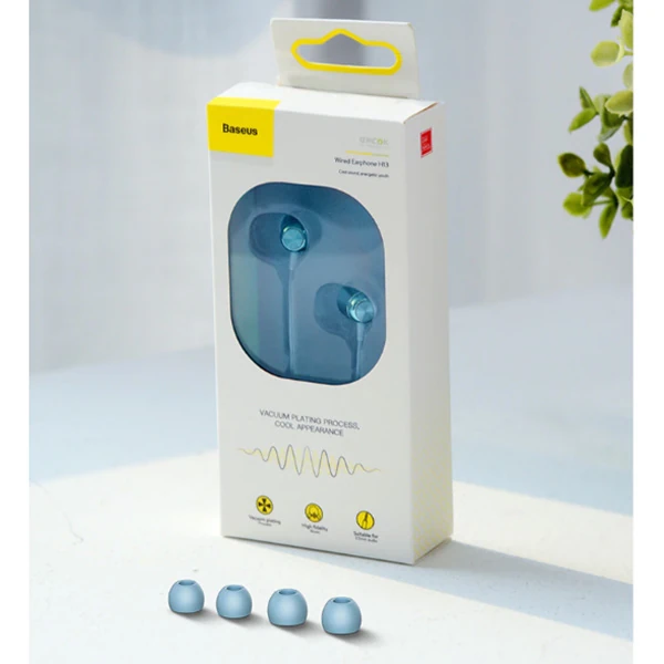 Baseus Encok H13 3.5mm Jack Mikrofonlu Kulak İçi Kulaklık Auriculares Fone De Ouvido-(5775) - Görsel 6