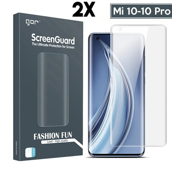 GOR Xiaomi Mi 10-10 Pro 3D Kavisli Full Ekran Koruyucu 2 Adet Set-(5775) - Görsel 2