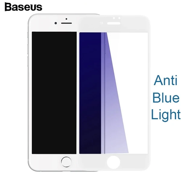 Baseus İPhone 7 Plus 8 Plus 3D Anti Blue Light Full Cam Ekran Koruyucu-(5775) - Görsel 2