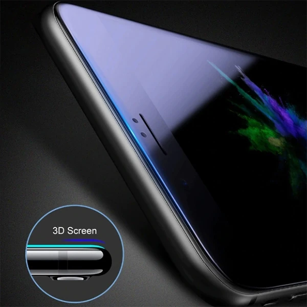 Baseus İPhone 7 Plus 8 Plus 3D Anti Blue Light Full Cam Ekran Koruyucu-(5775) - Görsel 4