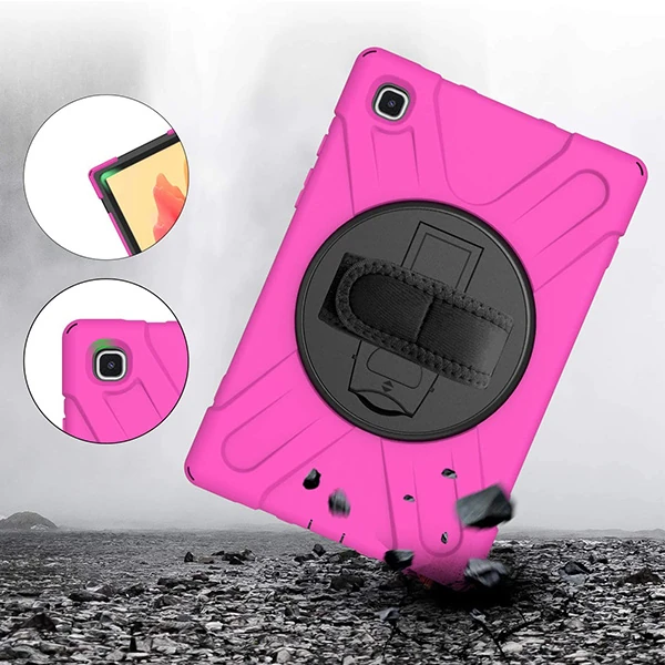 Galaxy Tab A7 10.4 SM-T500-T505-T507 Kılıf Shockproof 3 Katmanlı Standlı Zırh Kılıf Kalem Yerli-(5775) - Görsel 3