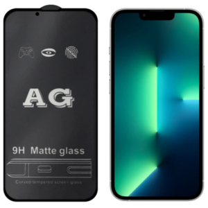 ALLY iPhone 13 -13 Pro 6.1inç Full Glue Matte Tempered Cam  Ekran Koruyucu-(5775)