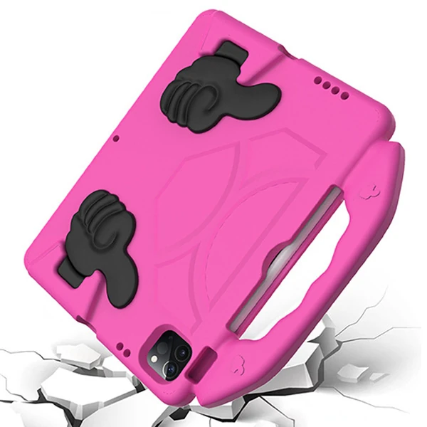 Ally İPAD PRO 11 (2021-2020-2018) Air 4. Nesil 10.9 Kılıf Eva Çocuk Shockproof Standlı Taşınabilir-(5775) - Görsel 4