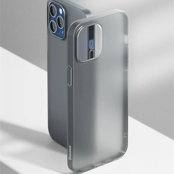 Baseus İPhone 12 Pro Max 6.7 Comfort İnce Şeffaf Kılıf Matte PP Kılıf-(5775) - Görsel 4