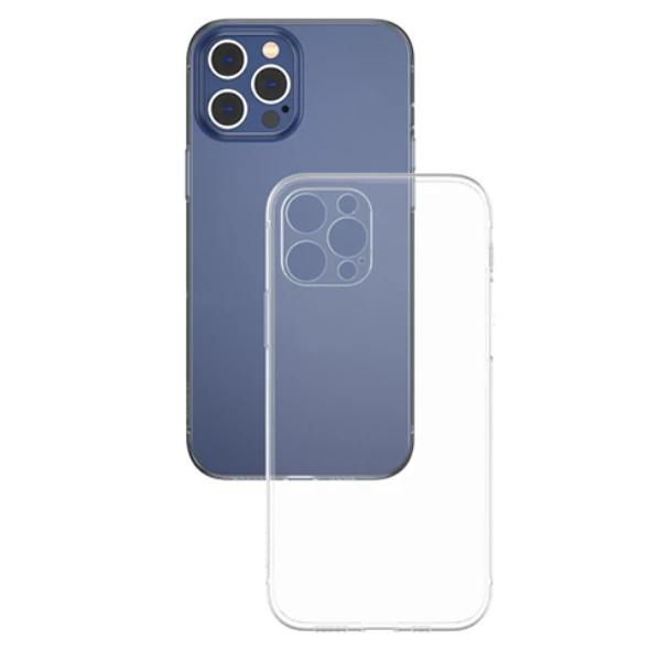 Baseus Simple Case İPhone 12 Pro Max 6.7 İnce Şeffaf Silikon Kılıf-(5775) - Görsel 5