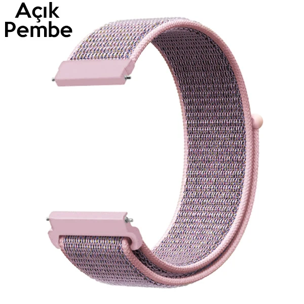 22MM Gear S3 Watch 4 -Gt2 GT2E 46MM Kayış Kordon Lylon Loop-(5775) - Görsel 5