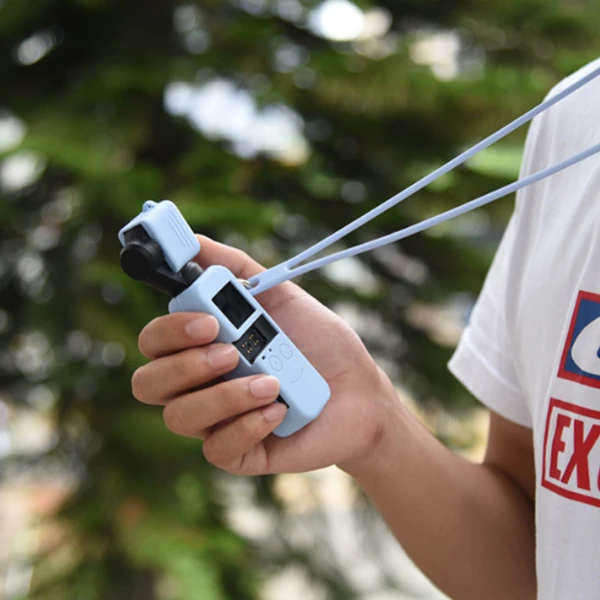 Ally Dji Osmo Pocket Koruyucu Silikon Kılıf+El Ve Boyun Strap Askısı-(5775) - Görsel 6