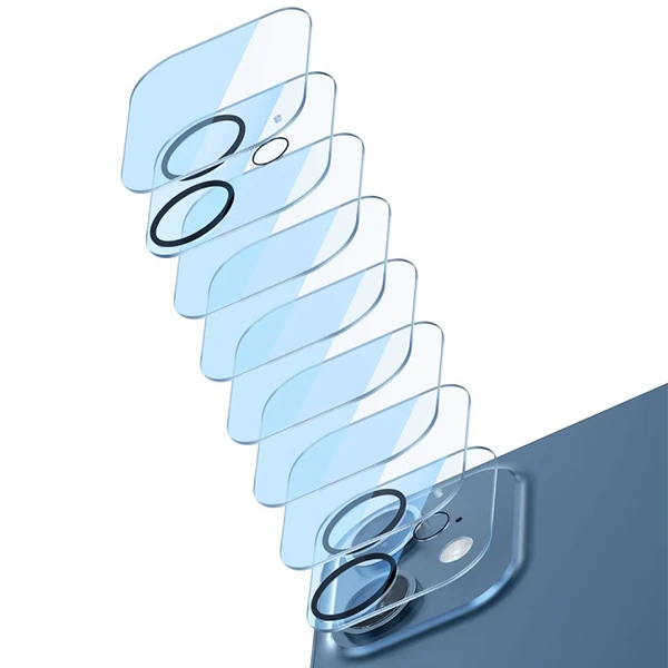 BASEUS iPhone 12 6.1 3D Full Kaplama Kamera Koruyucu Cam 2 Adet Set-(5775) - Görsel 4