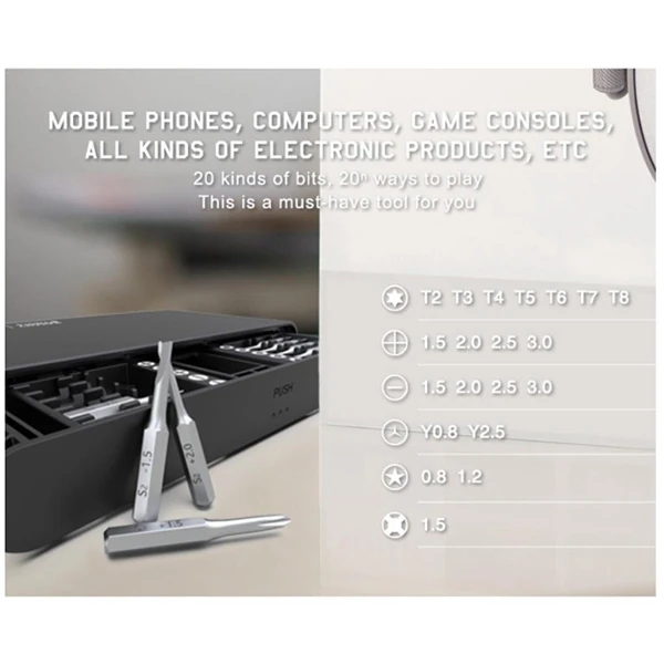 Jakemy JM-8170 21 Parça Çok Fonksiyonlu Hassas Tornavida Seti-(5775) - Görsel 3