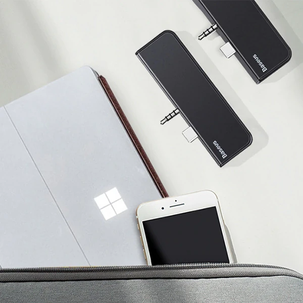 Baseus Multifunctional HUB Surface Go(Type-C+Audio to HD4K+USB3.0+Type-C(data)+Audiok-(5775) - Görsel 4